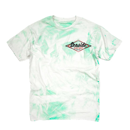 Seaside Surf Garment Dyed Vintage Logo S/S Tee - Sea Mist Tie Dye