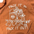 OSA Shorties Fundraiser Tee - Pack it In, Pack it Out L/S Tee - Brown