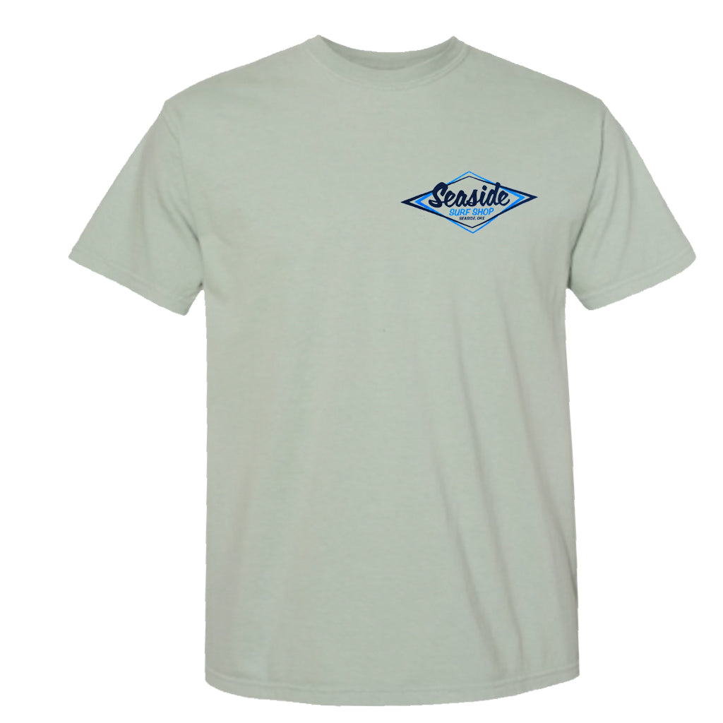Seaside Surf  Garment Dyed Vintage Logo S/S Tee - Pale Jade