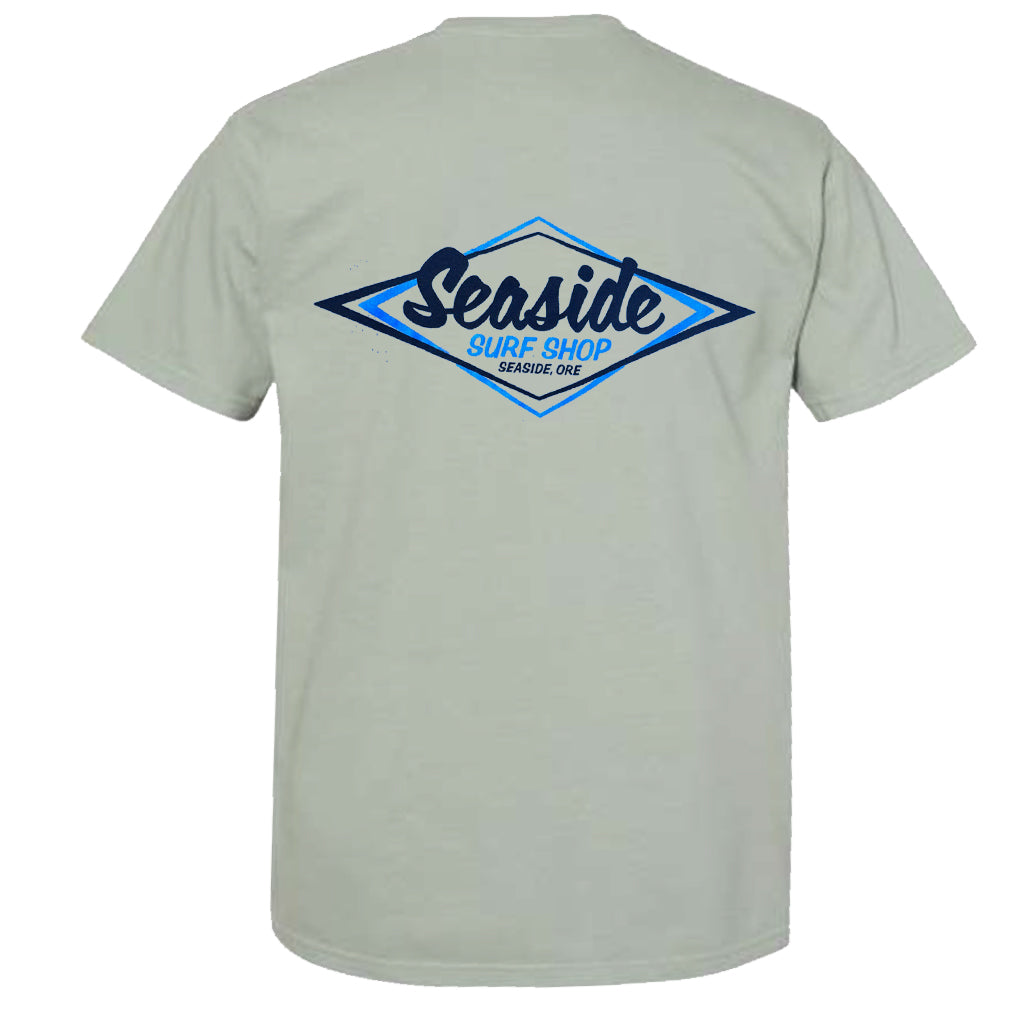 Seaside Surf  Garment Dyed Vintage Logo S/S Tee - Pale Jade