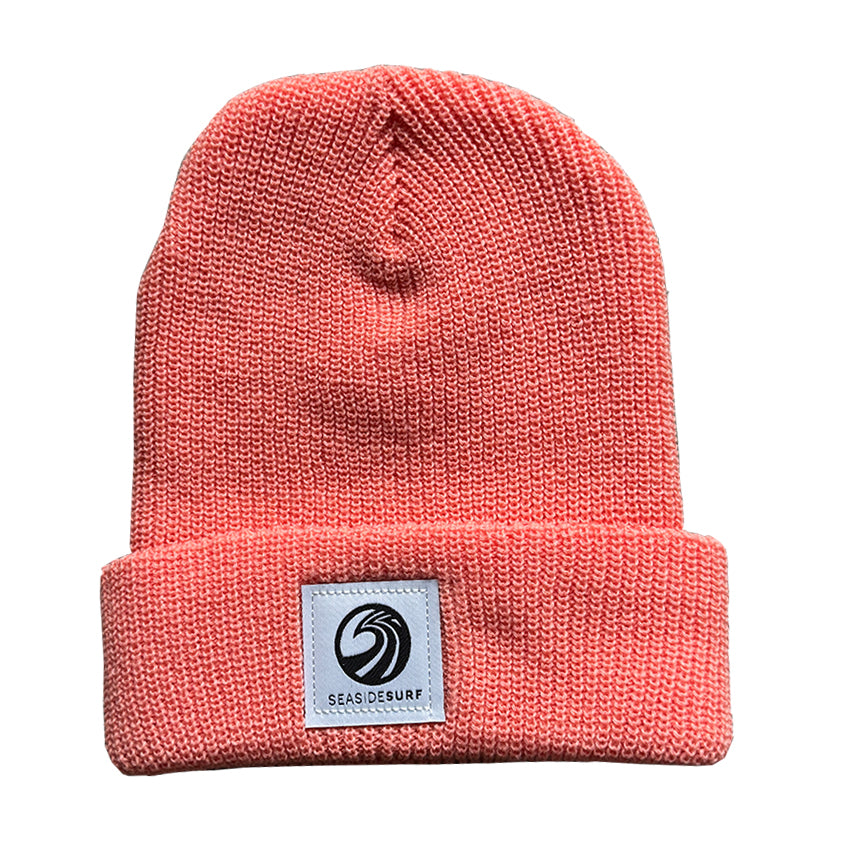 Seaside Surf Shop Wave Patch Logo  Beanie - Perfect Knit