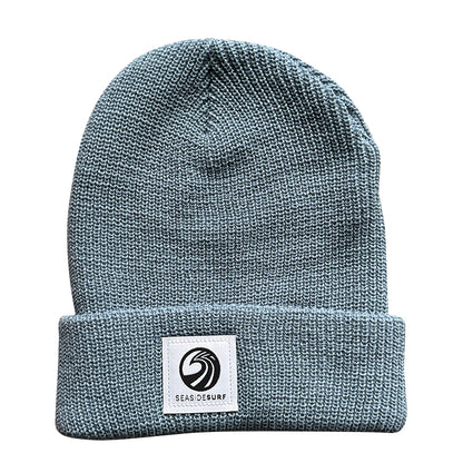 Seaside Surf Shop Wave Patch Logo  Beanie - Perfect Knit