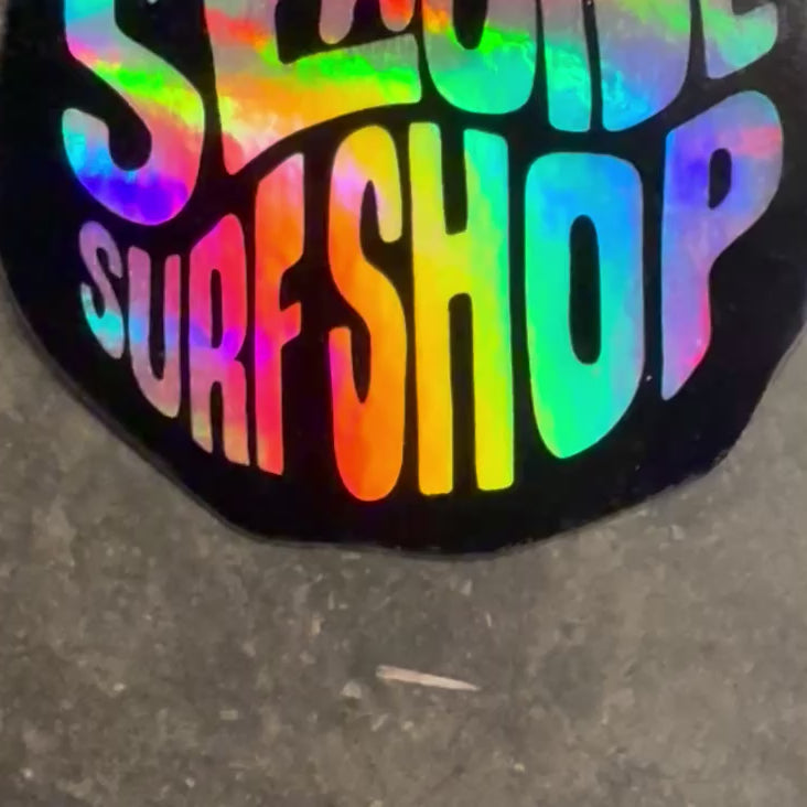 Seaside Surf Shop - Liquid Trip Holographic Sticker (3” x 3")