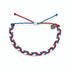 Pura Vida Braided Bracelet : Red White Blue
