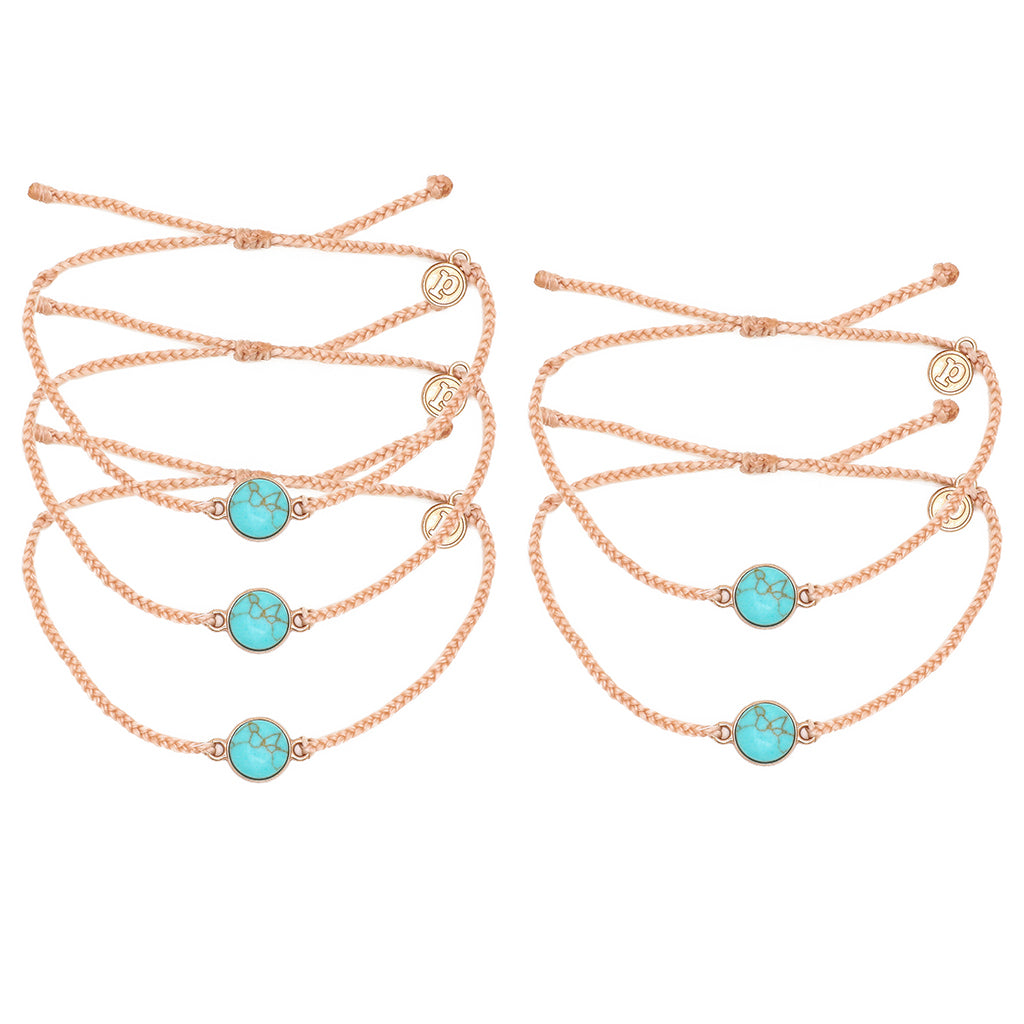 Pura Vida Riviera Stone Bezel Bracelet - Blush