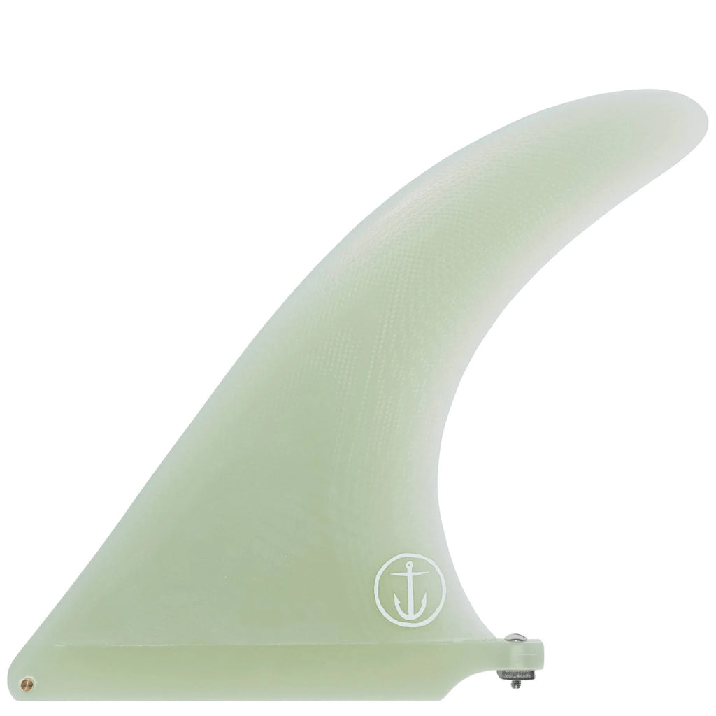 Captain Fin  -  Raked 9.5&quot; Longboard Fin - Clear