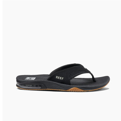 Reef Mens Fanning Sandal - Black/Silver