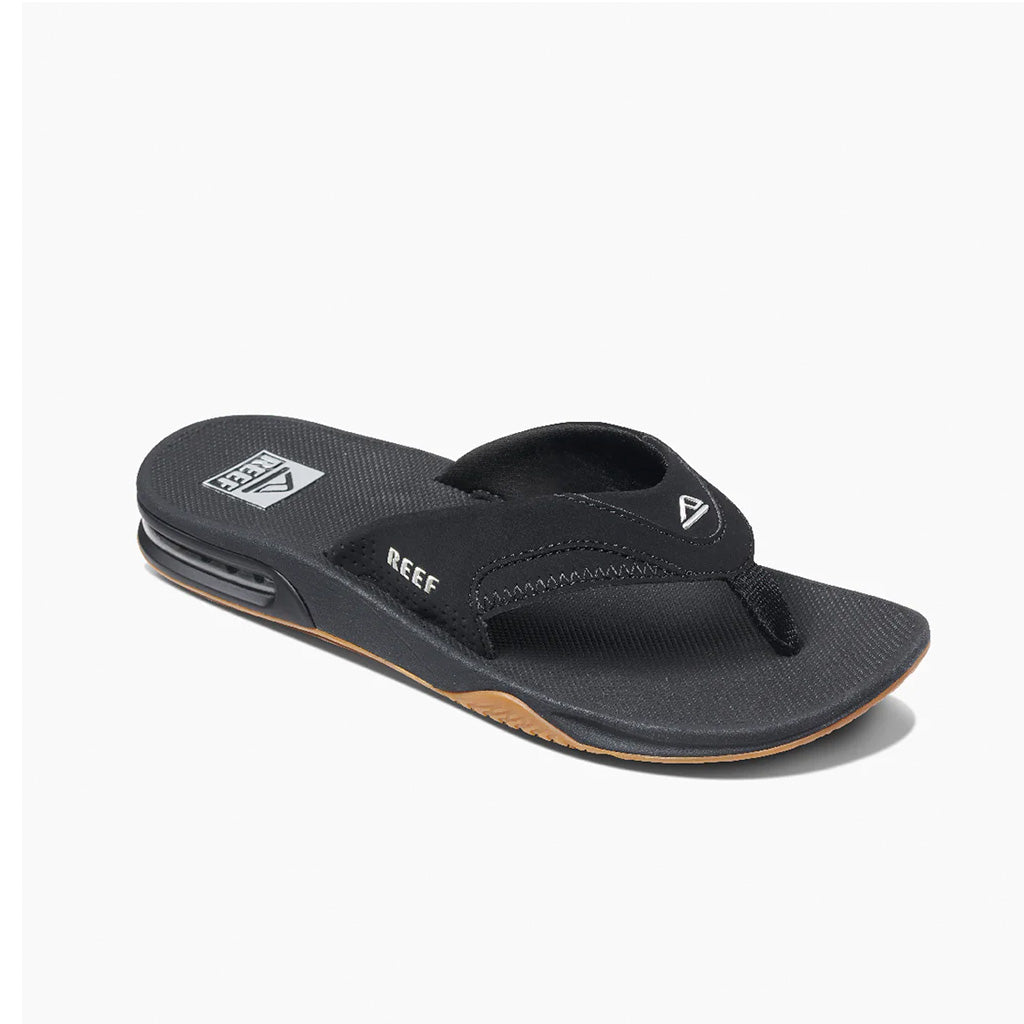 Reef Mens Fanning Sandal - Black/Silver