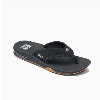 Reef Mens Fanning Sandal - Black/Silver