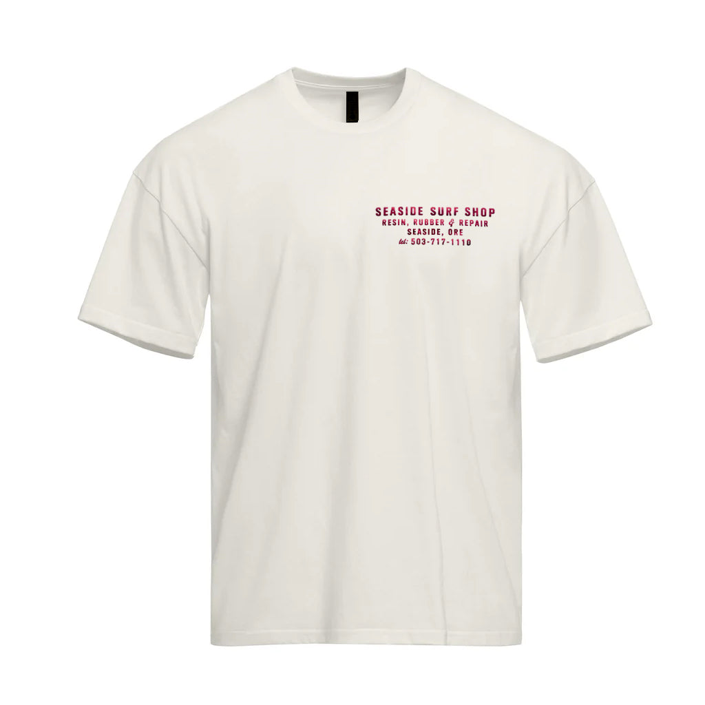 Seaside Surf Shop Resin &amp; Rubber S/S Tee - Bone