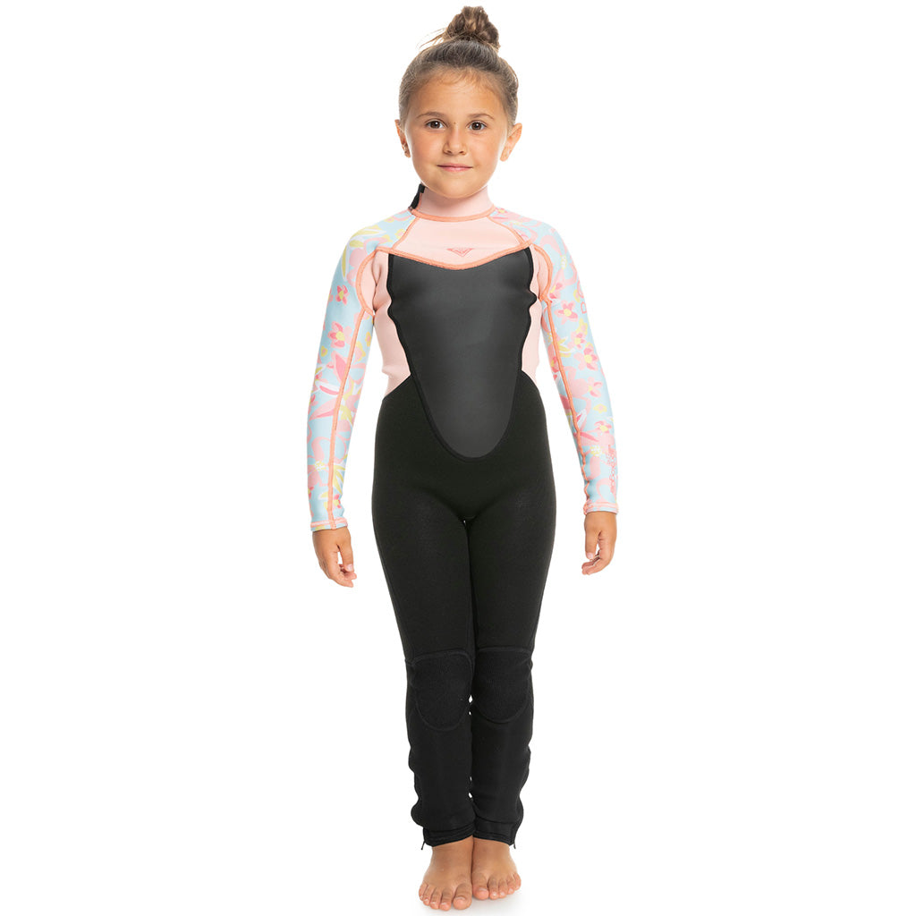 Roxy Prologue Girls 4/3mm Back Zip Wetsuit - Tanager/Floral