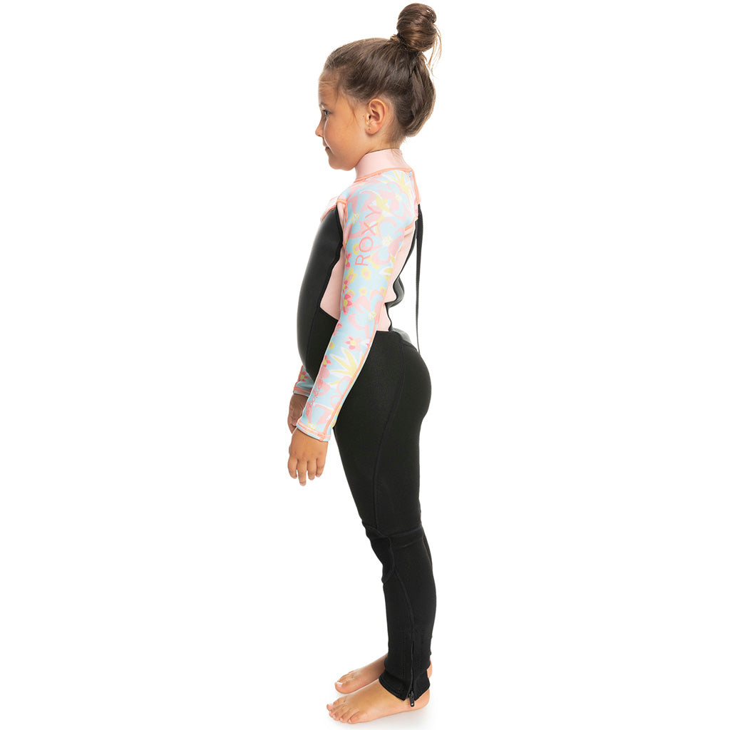 Roxy Prologue Girls 4/3mm Back Zip Wetsuit - Tanager/Floral