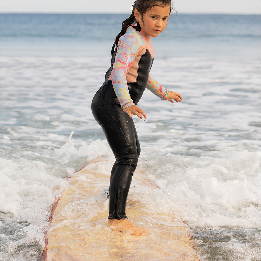 Roxy Prologue Girls 4/3mm Back Zip Wetsuit - Tanager/Floral