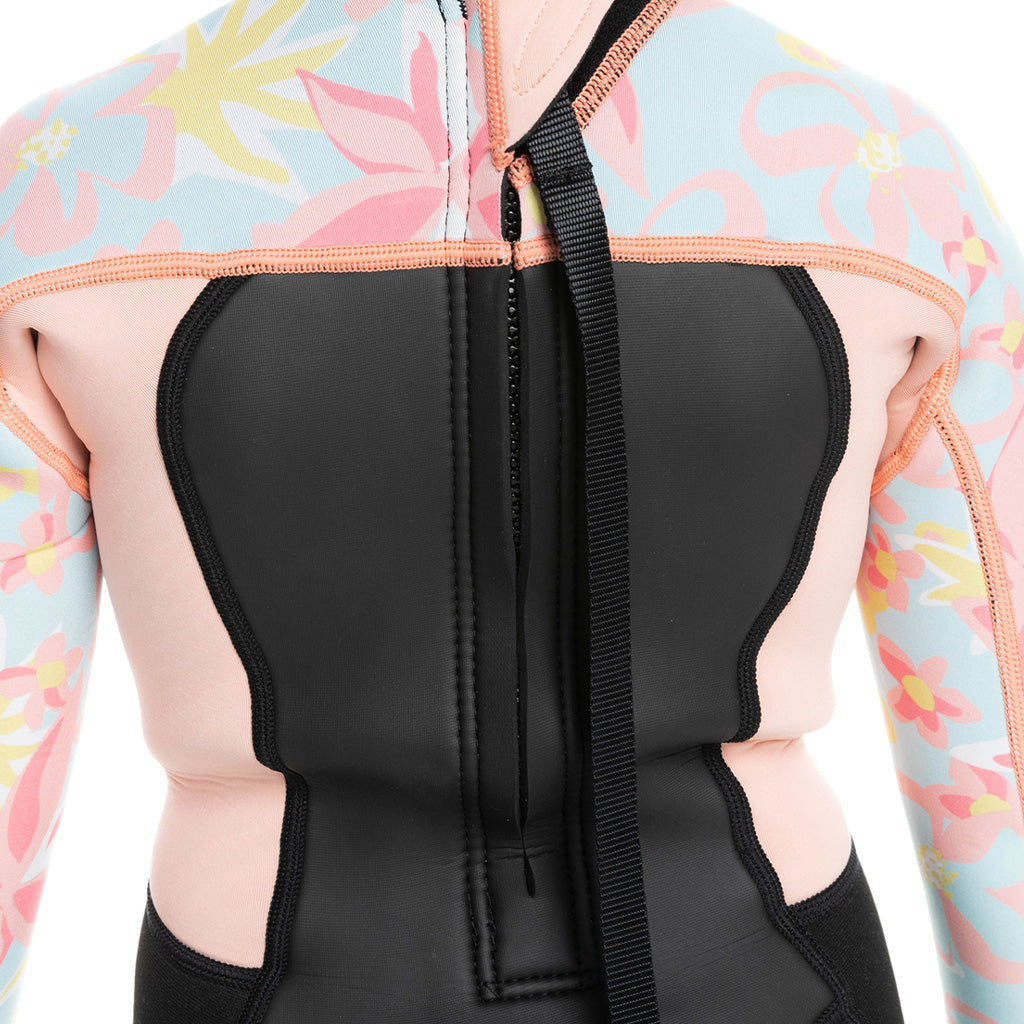 Roxy Prologue Girls 4/3mm Back Zip Wetsuit - Tanager/Floral