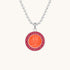 Saint Christopher Medium Medal - Orange/Hot Pink