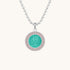 Saint Christopher Medium Medal - Teal/Lavender