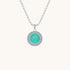 Saint Christopher Small Medal - Teal/Lavender