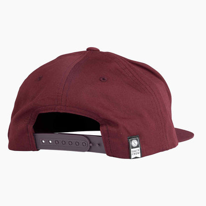 Salty Crew Cut Above 5 Panel Retro Trucker Hat - Burgundy