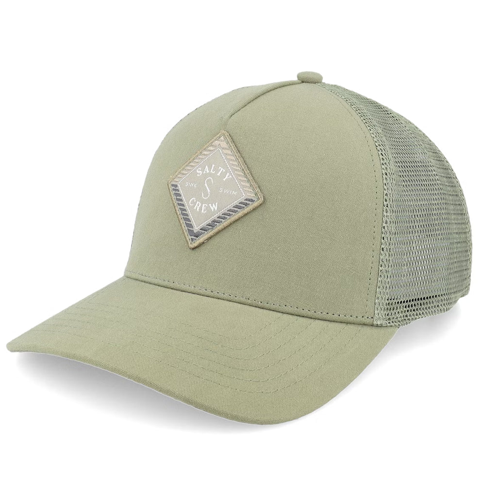 Salty Crew Mens Faded Retro Trucker - Olive