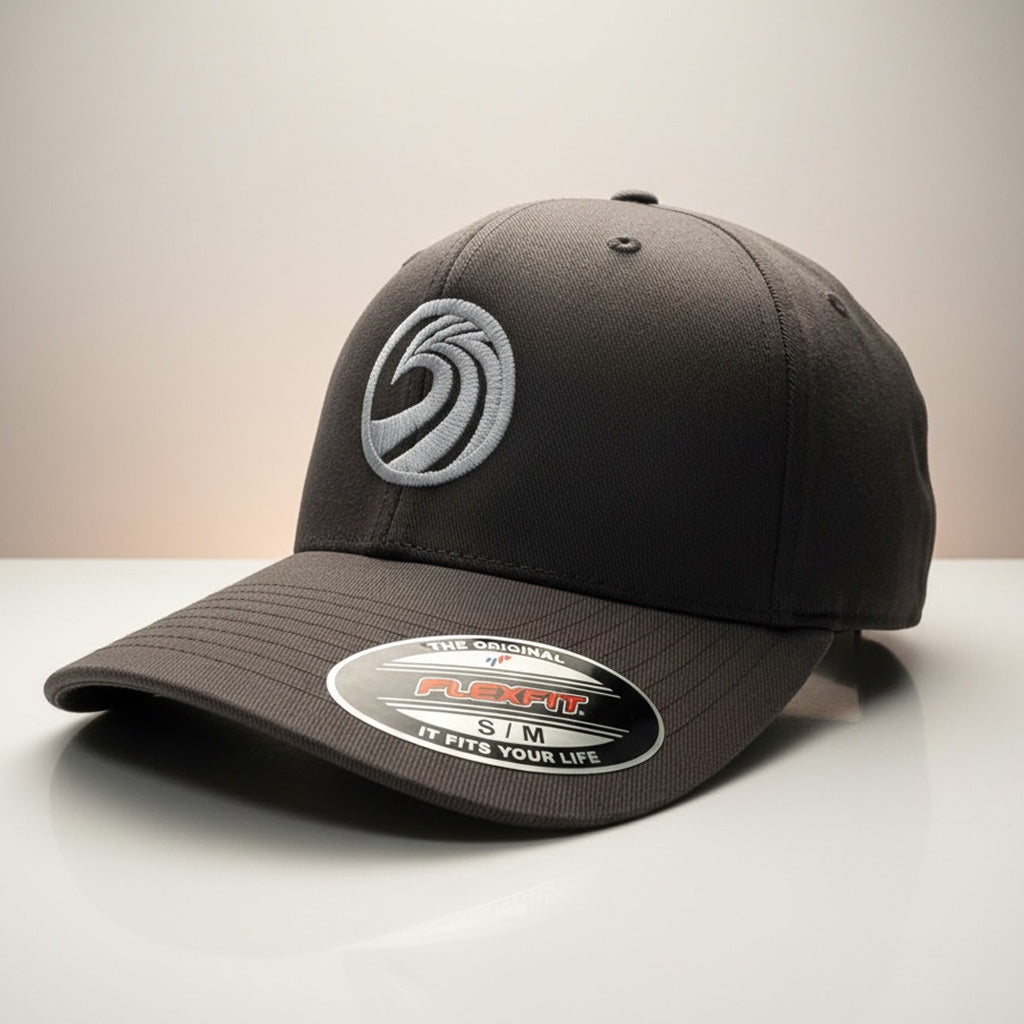 Seaside Surf Shop OG Wave Flexfit Back Cap - Dark Grey
