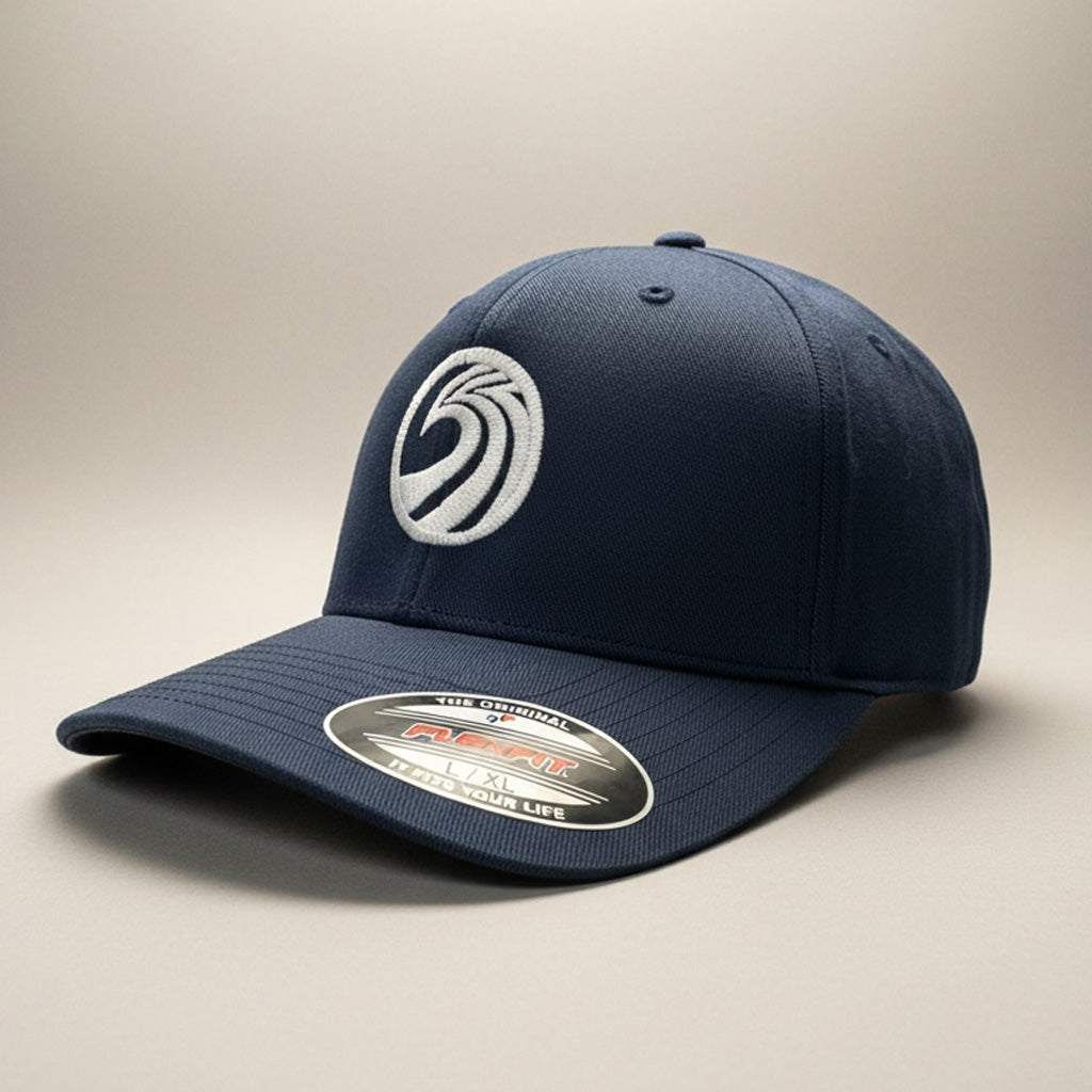 Seaside Surf Shop OG Wave Flexfit Back Cap - Navy