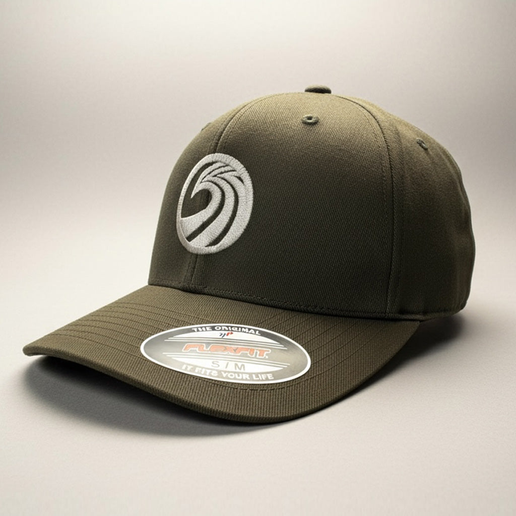Seaside Surf Shop OG Wave Flexfit Back Cap - Olive