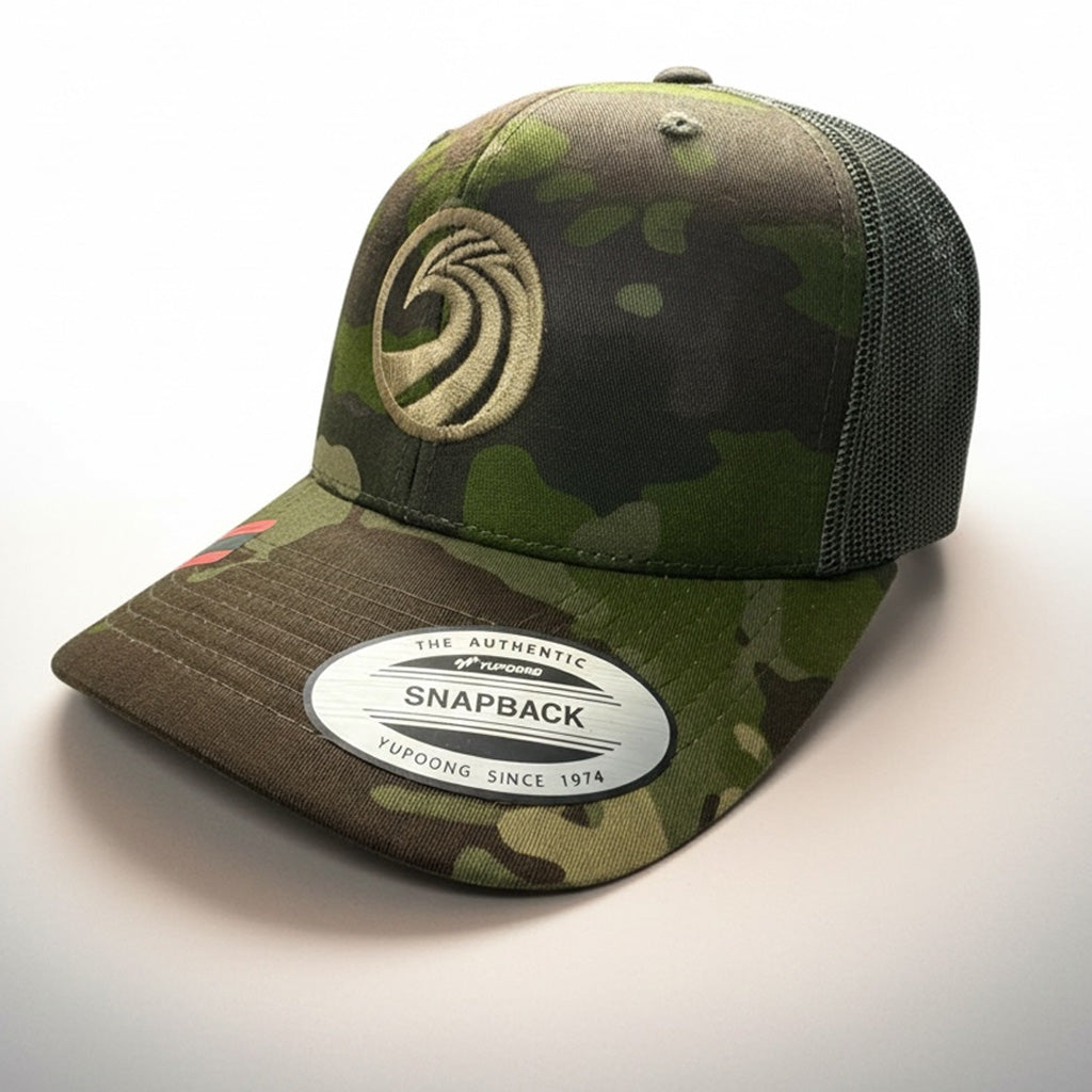 Seaside Surf Shop OG Wave  Mesh Back Cap - Multicam Topic/Green