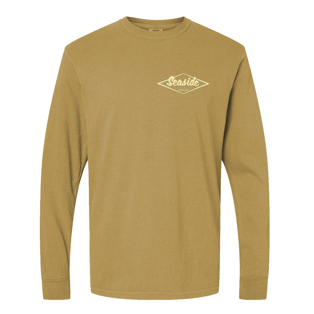 Seaside Surf Garment Dyed Vintage Logo L/S Tee - Cider