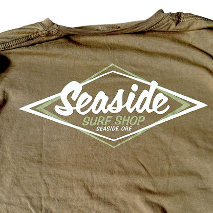 Seaside Surf Garment Dyed Vintage Logo L/S Tee - Cider