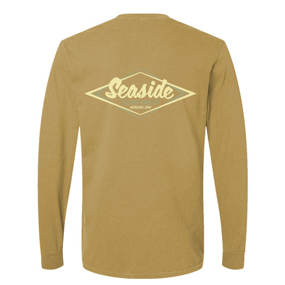 Seaside Surf Garment Dyed Vintage Logo L/S Tee - Cider