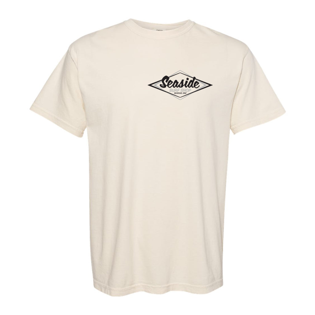 Seaside Surf Garment Dyed Vintage Logo S/S Tee - Ivory