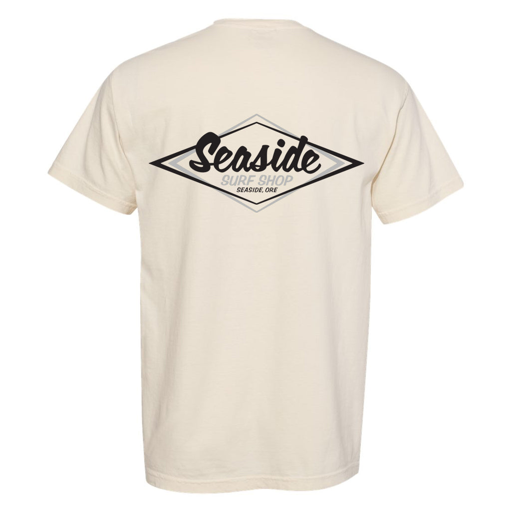 Seaside Surf Garment Dyed Vintage Logo S/S Tee - Ivory