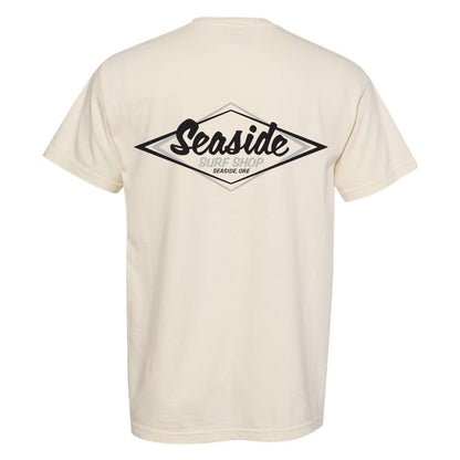 Seaside Surf Garment Dyed Vintage Logo S/S Tee - Ivory