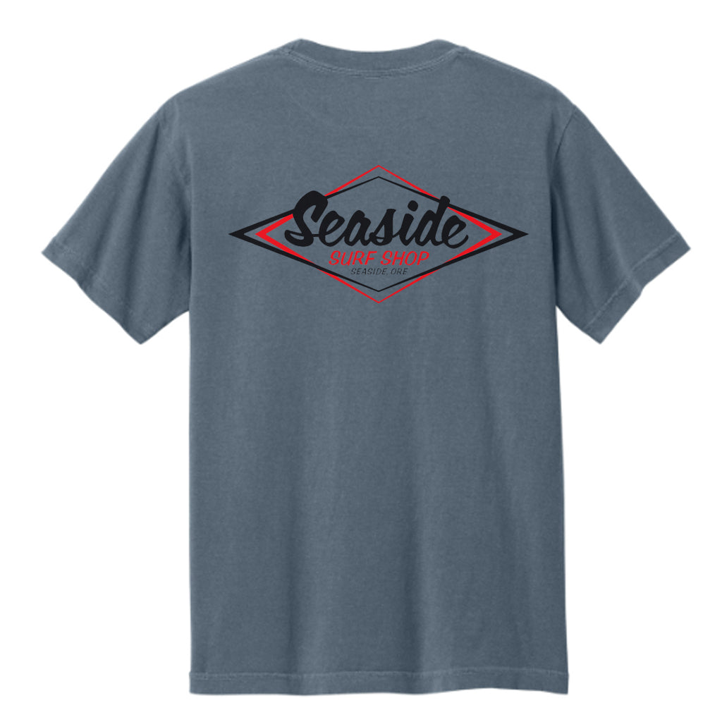 Seaside Surf Vintage Logo S/S Tee - Baltic