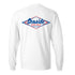 Seaside Surf Shop Mens Vintage Logo L/S Tee - White/Blue Red