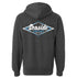 Seaside Surf Shop Midweight Pullover Hoody - Charcoal Heather/White Blue Logo