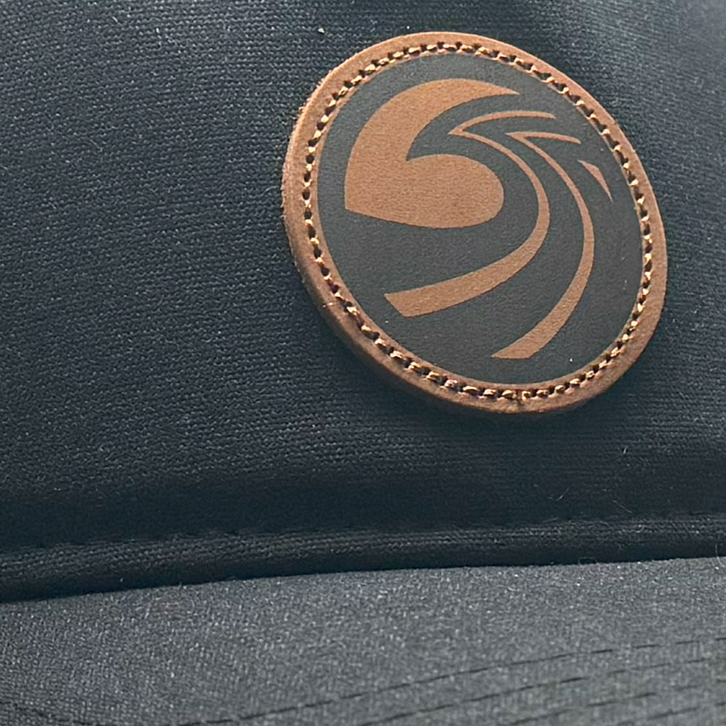 Seaside Surf Shop OG Wave Logo Badge Cap - Waxed Canvas/Jet Black