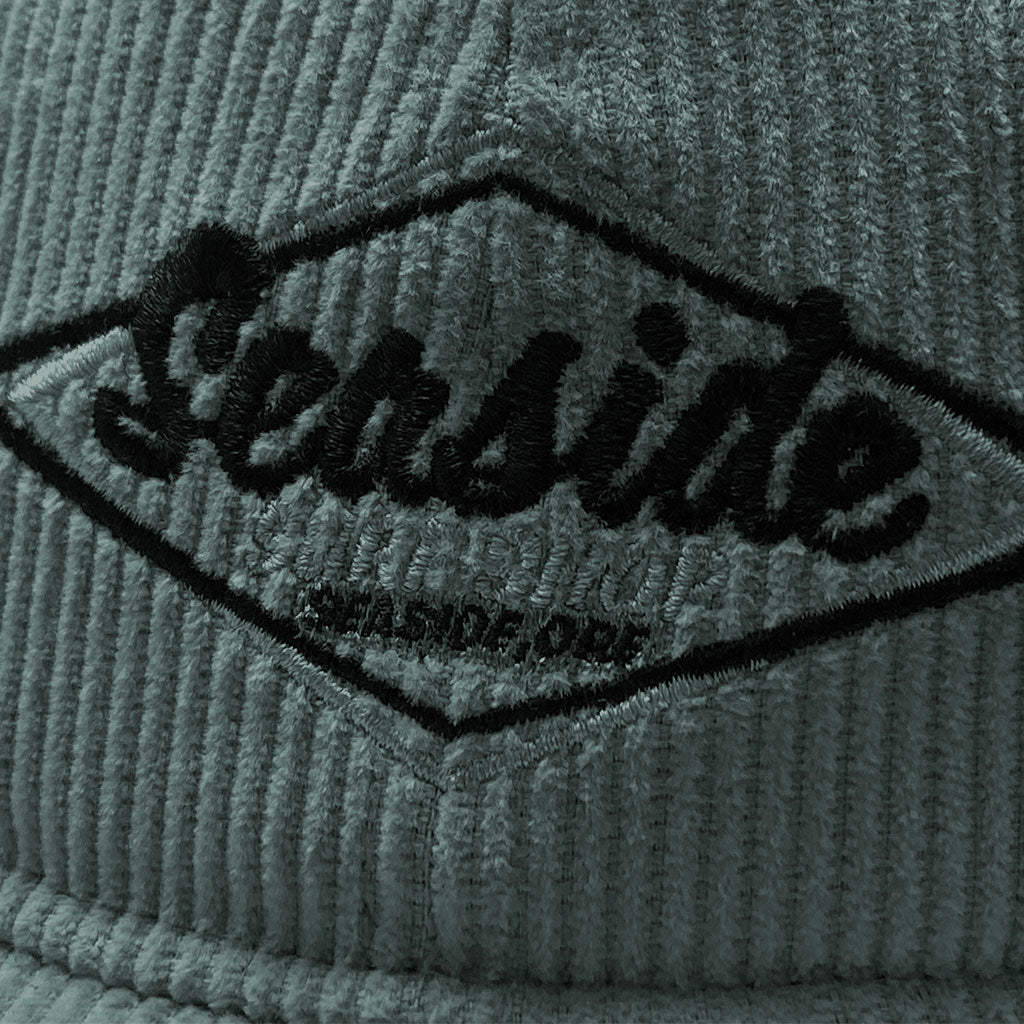 Seaside Surf Shop Vintage Logo Wide Cord Hat - Agave