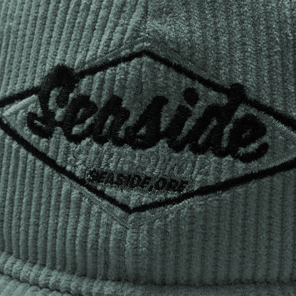 Seaside Surf Shop Vintage Logo Wide Cord Hat - Agave