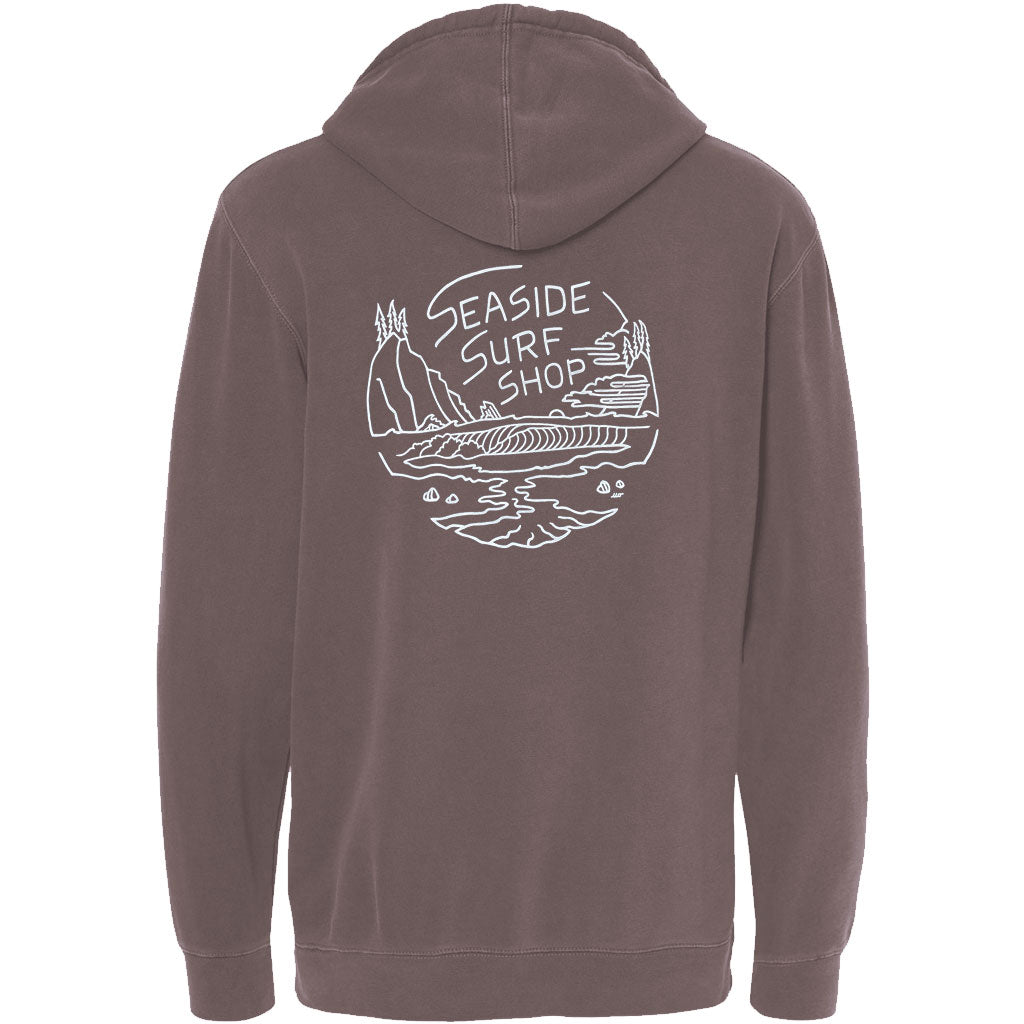 Seaside Surf Shop x Drift Awake - Local Artist Series Pullover Hooded Sweatshirt - Pigment Clay