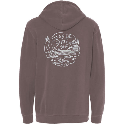 Seaside Surf Shop x Drift Awake - Local Artist Series Pullover Hooded Sweatshirt - Pigment Clay