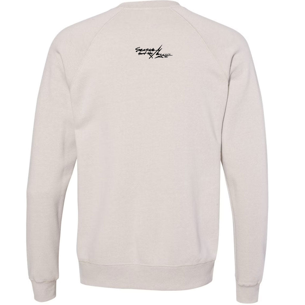 Seaside Surf Shop x Maya Sacks - Local Artist Series Haystack Crew Sweatshirt - Unisex - Heather Stone