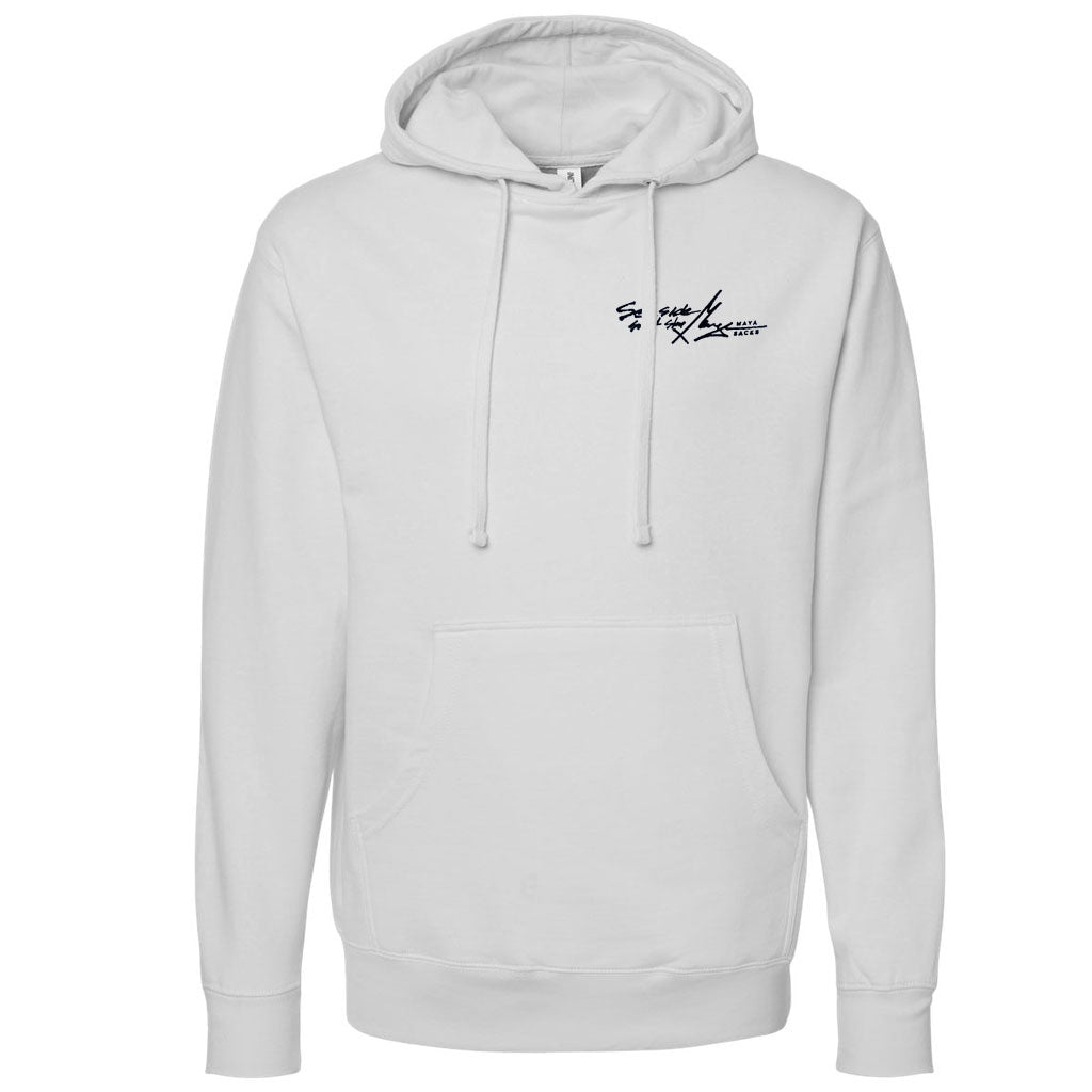 Seaside Surf Shop x Maya Sacks - Local Artist Series Mens Oswald Hooded Pullover - Smoke
