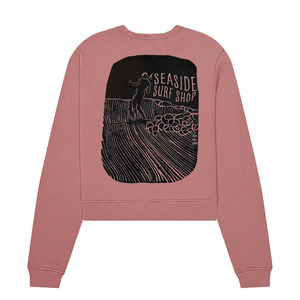 Seaside Surf x Drea Frost - Local Artist Series Womens Crew - Mauve