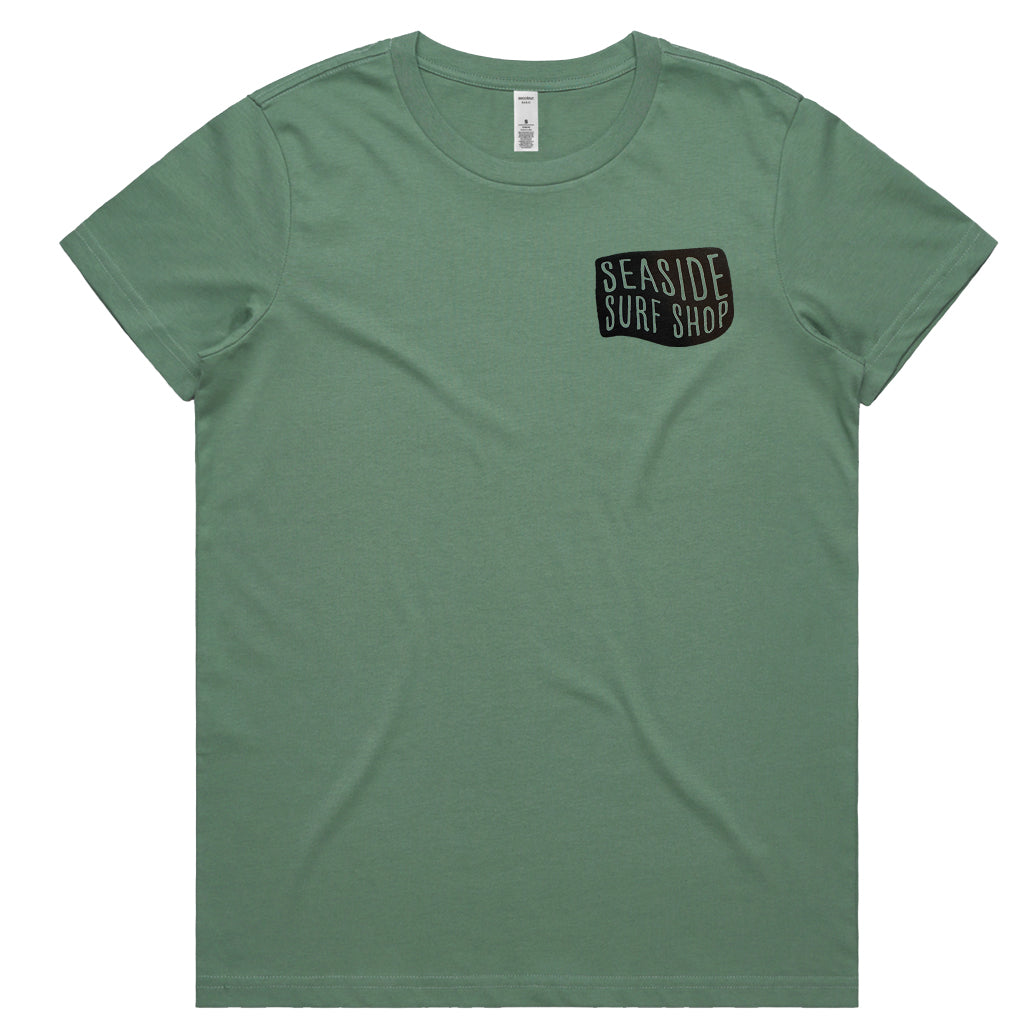 Seaside Surf x Drea Frost - Local Artist Series Womens S/S Tee - Sage