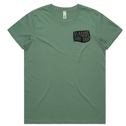 Seaside Surf x Drea Frost - Local Artist Series Womens S/S Tee - Sage