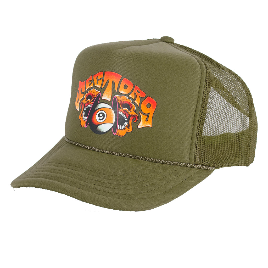 Sector 9 Split Trucker Snapback Hat - Dark Moss