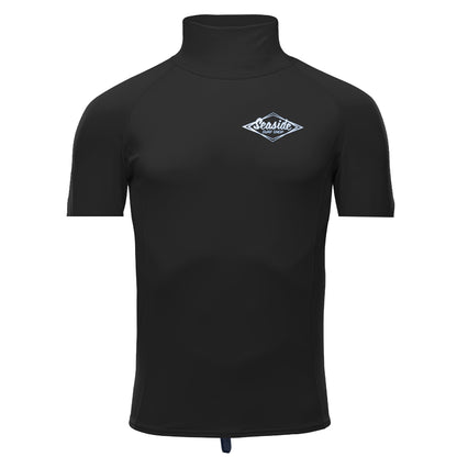Seaside Surf Premium Stretch S/S UV Rashguard - Black