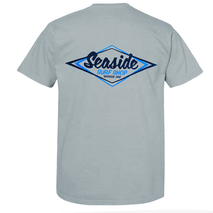 Seaside Surf  Garment Dyed Vintage Logo S/S Tee - Steel Gray