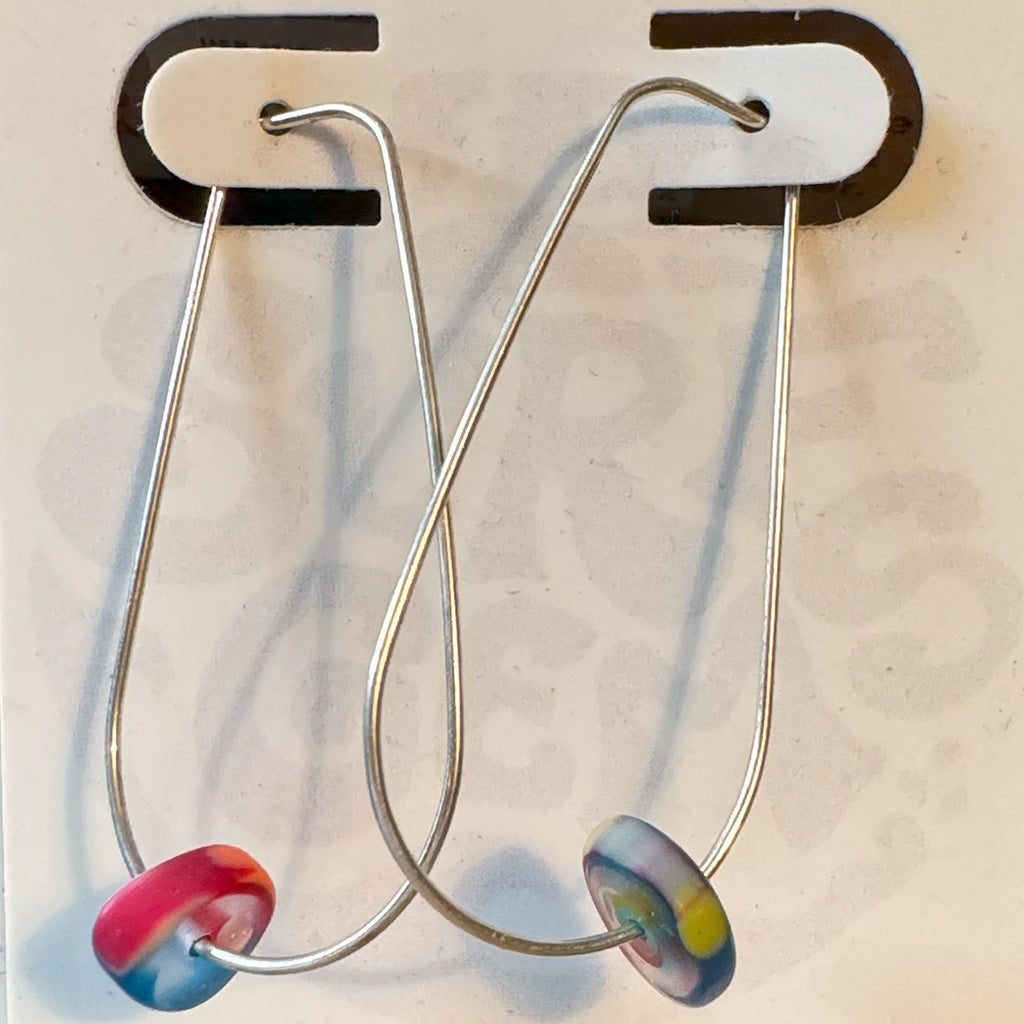 Surf Gems Sustainable Earrings - Acid Swirl